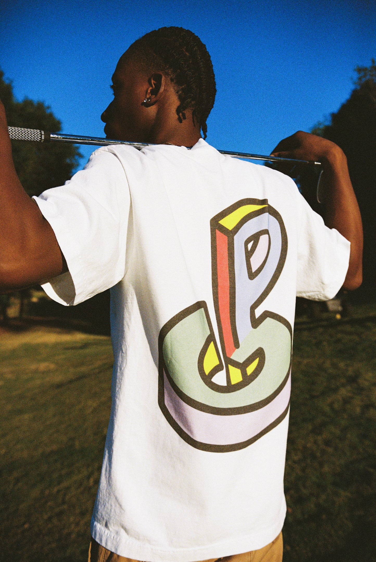 White PG Logo Tee